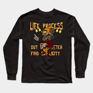 Vintage Design Illustration - Life Process Long Sleeve T-Shirt